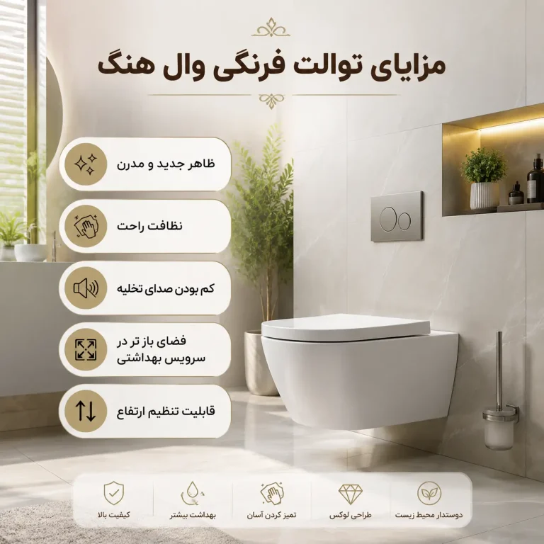 مزایای توالت فرنگی وال هنگ